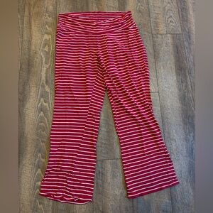 Maternity Yoga Pants - Red and White Stripes - Bump Brand - Size XL